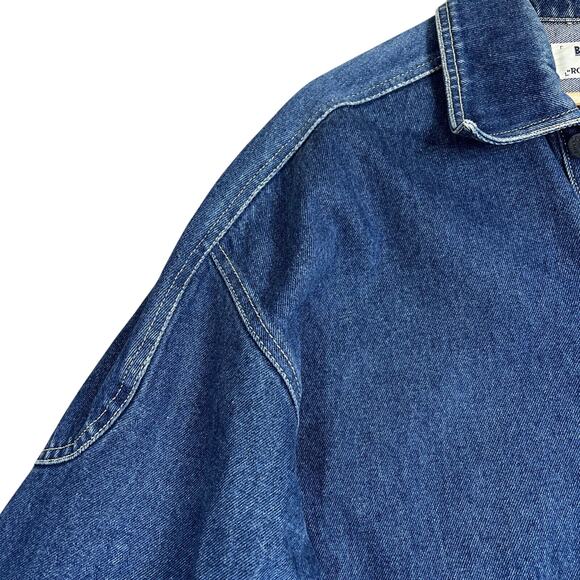 Boxx Jeans Jacket Large Blue Denim Utility Chore Loose Fit Hip Hop 90's Y2K Vtg - Picture 6 of 15